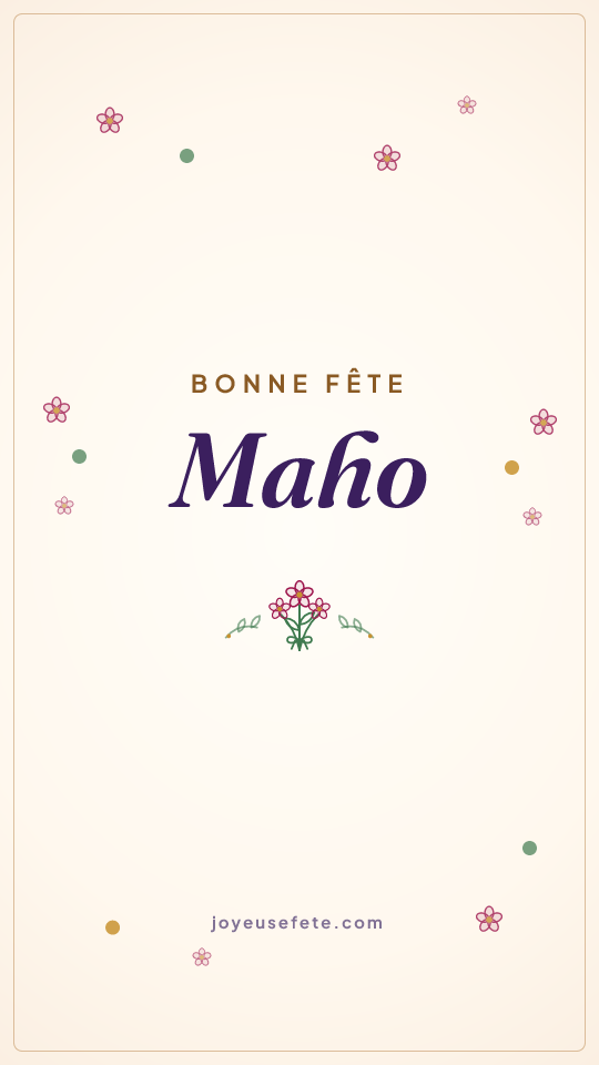 Image « Bonne fête Maho » au format story