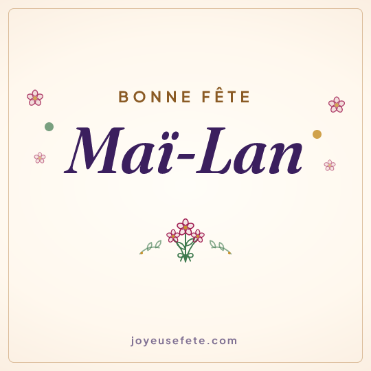 Image carrée « Bonne fête Maï-Lan » pour WhatsApp
