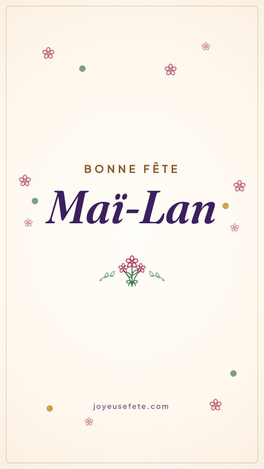 Image « Bonne fête Maï-Lan » au format story
