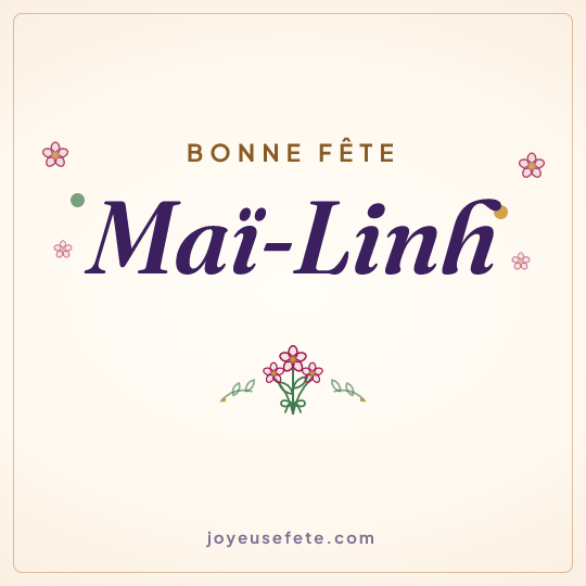 Image carrée « Bonne fête Maï-Linh » pour WhatsApp
