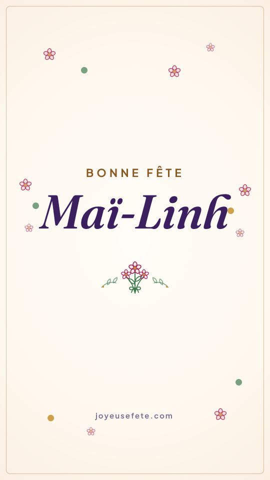 Image « Bonne fête Maï-Linh » au format story