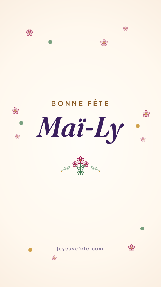 Image « Bonne fête Maï-Ly » au format story