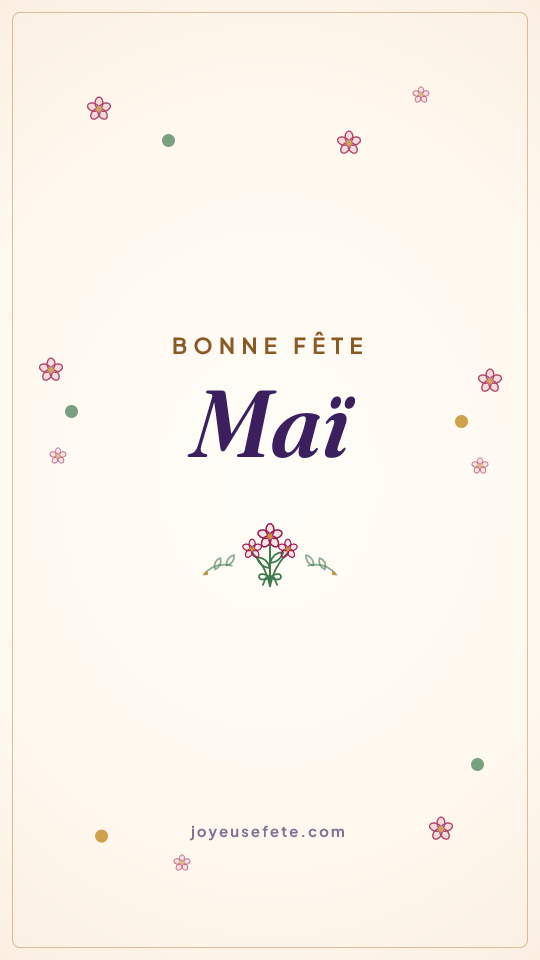 Image « Bonne fête Maï » au format story