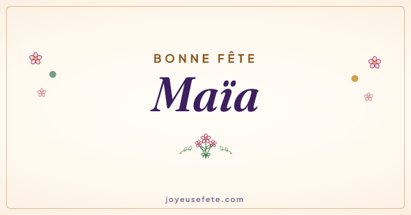 Image « Bonne fête Maïa » au format large