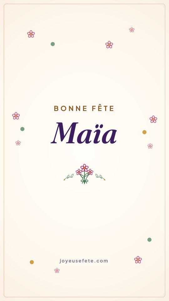 Image « Bonne fête Maïa » au format story