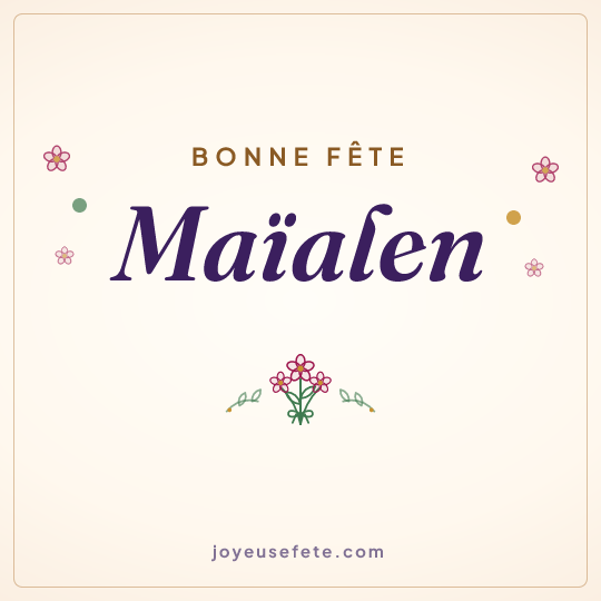 Image carrée « Bonne fête Maïalen » pour WhatsApp