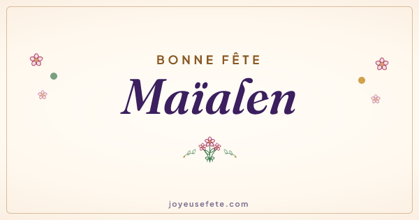 Image « Bonne fête Maïalen » au format large