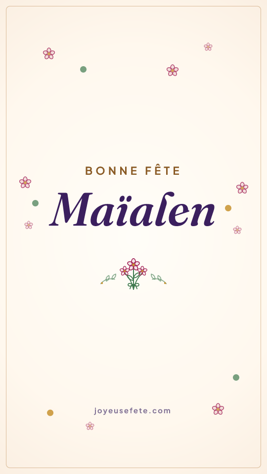 Image « Bonne fête Maïalen » au format story