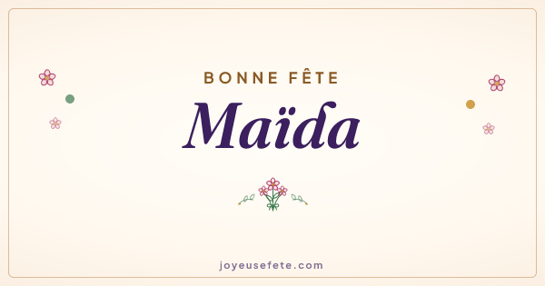 Image « Bonne fête Maïda » au format large