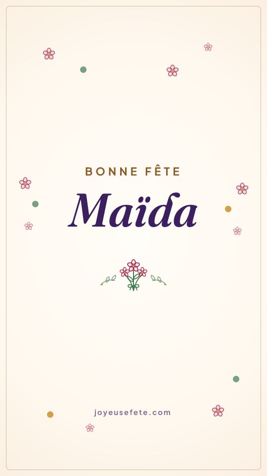 Image « Bonne fête Maïda » au format story