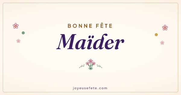 Image « Bonne fête Maïder » au format large