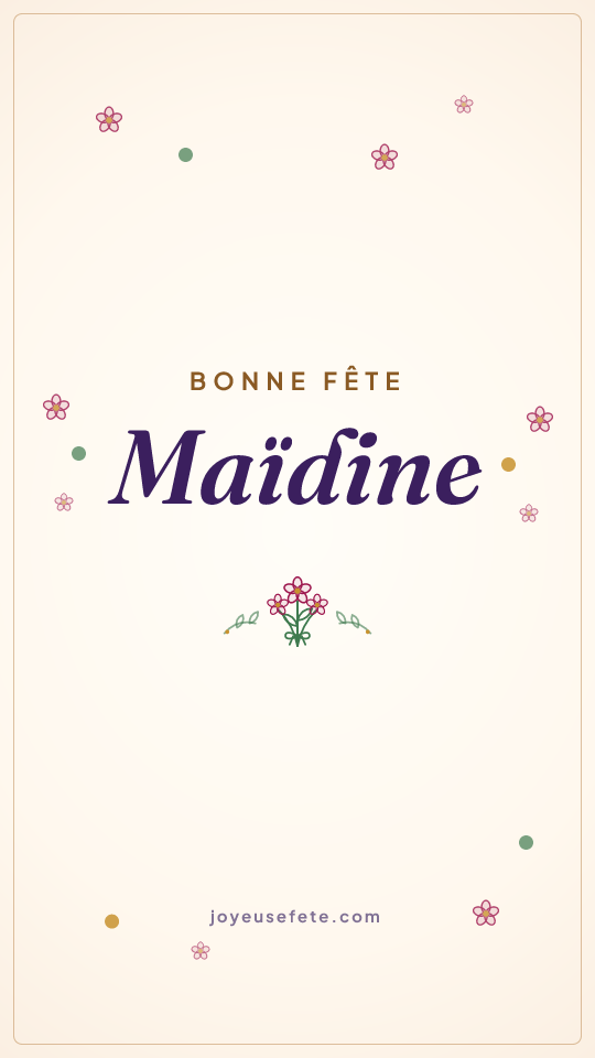 Image « Bonne fête Maïdine » au format story
