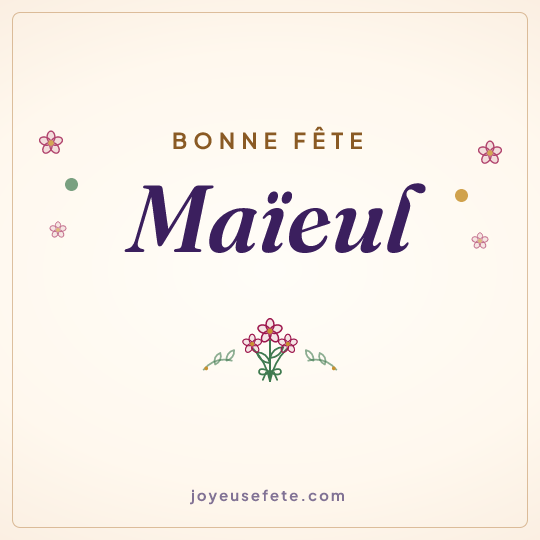 Image carrée « Bonne fête Maïeul » pour WhatsApp