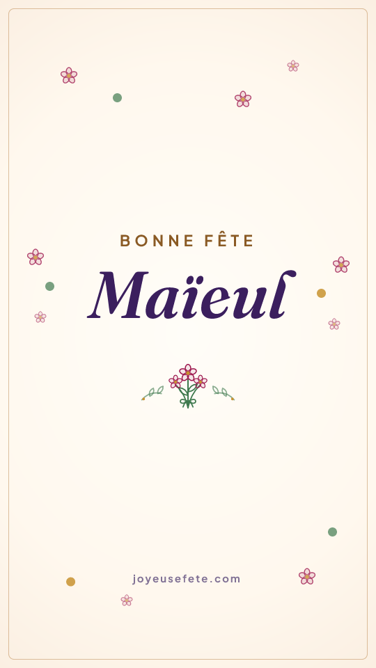 Image « Bonne fête Maïeul » au format story