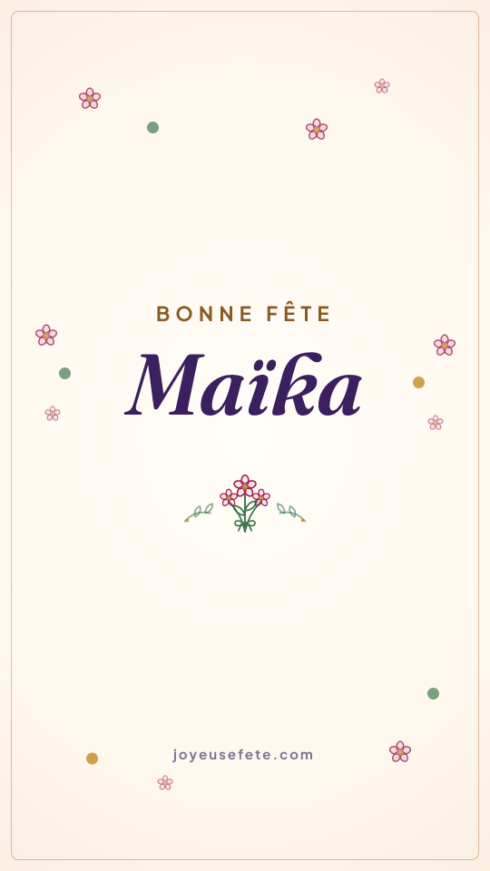 Image « Bonne fête Maïka » au format story