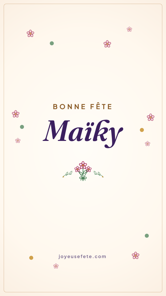 Image « Bonne fête Maïky » au format story