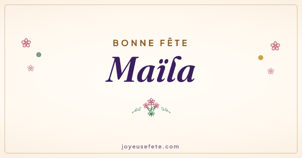 Image « Bonne fête Maïla » au format large
