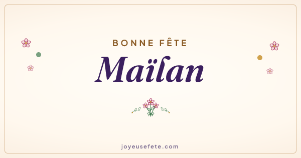 Image « Bonne fête Maïlan » au format large