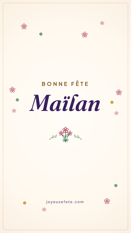 Image « Bonne fête Maïlan » au format story