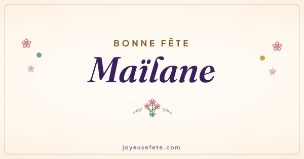 Image « Bonne fête Maïlane » au format large