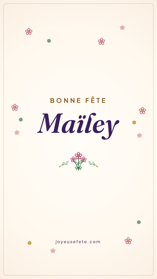 Image « Bonne fête Maïley » au format story