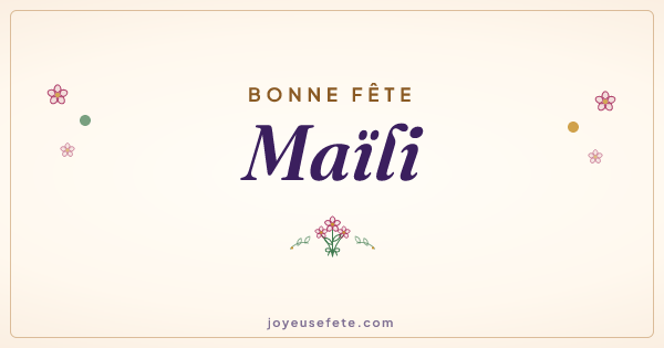 Image « Bonne fête Maïli » au format large