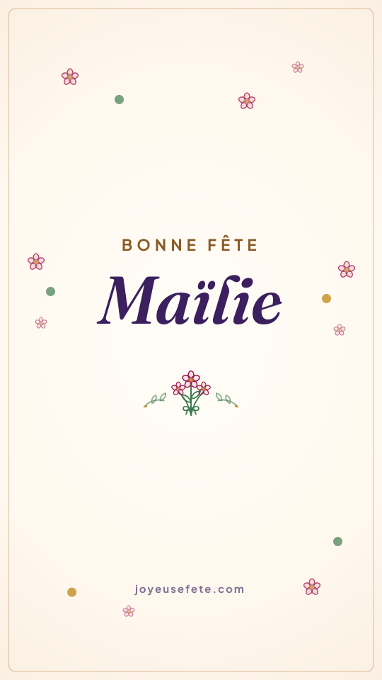 Image « Bonne fête Maïlie » au format story