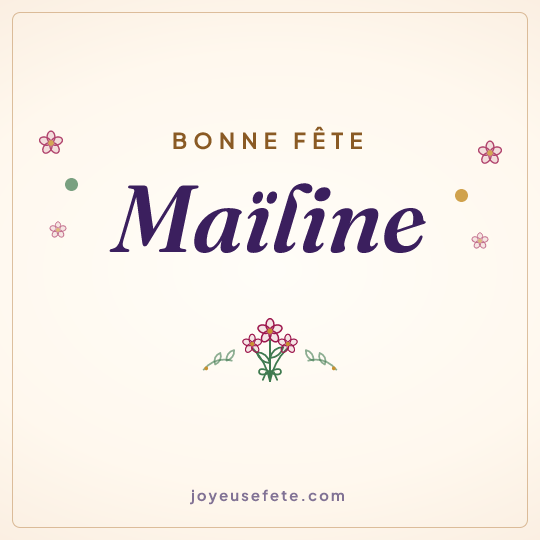 Image carrée « Bonne fête Maïline » pour WhatsApp