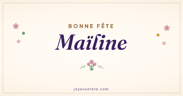 Image « Bonne fête Maïline » au format large
