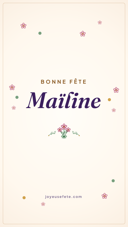 Image « Bonne fête Maïline » au format story