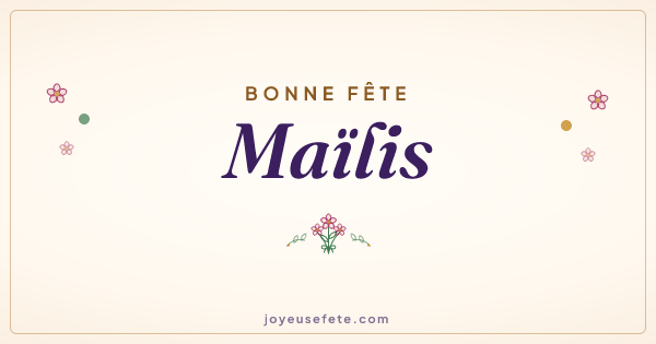 Image « Bonne fête Maïlis » au format large