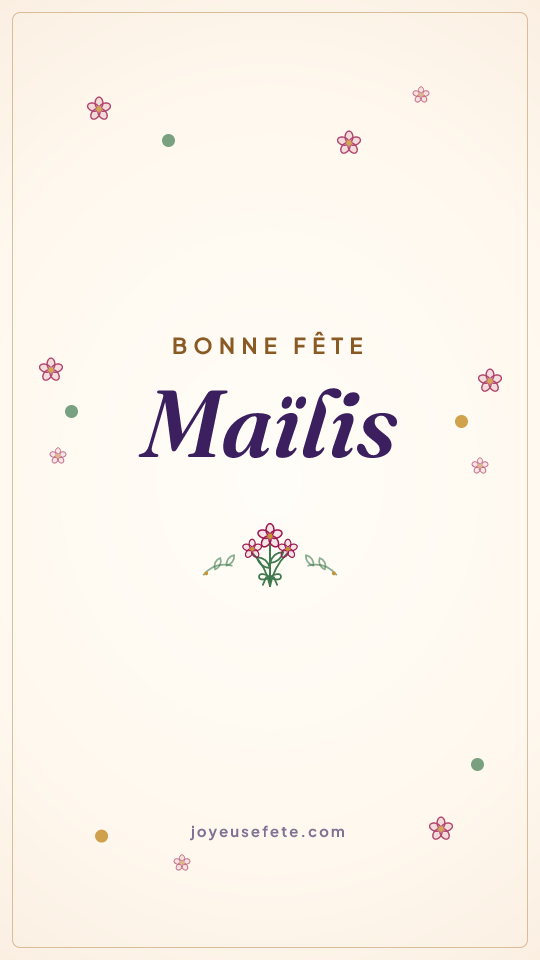 Image « Bonne fête Maïlis » au format story