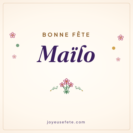 Image carrée « Bonne fête Maïlo » pour WhatsApp