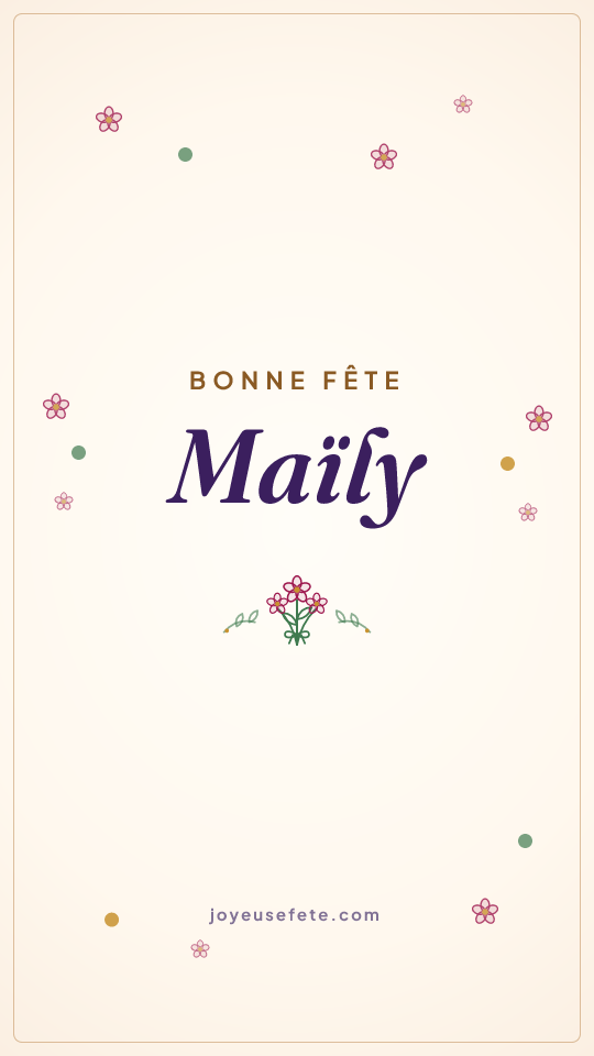 Image « Bonne fête Maïly » au format story