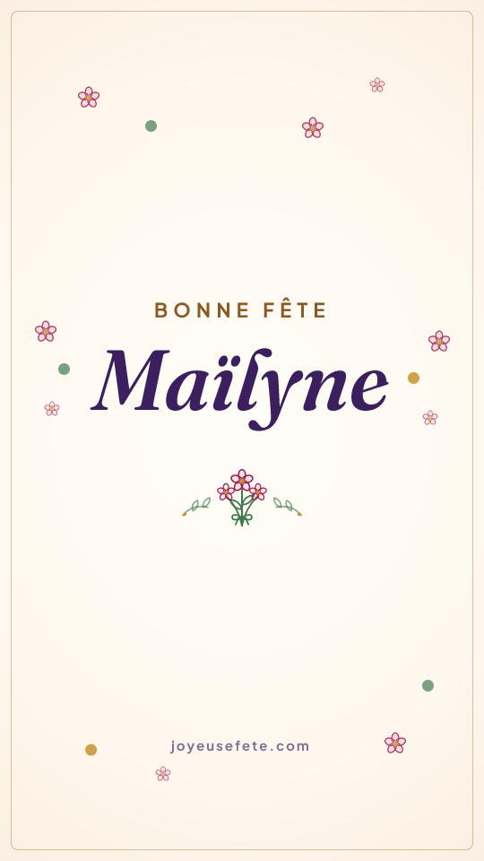 Image « Bonne fête Maïlyne » au format story