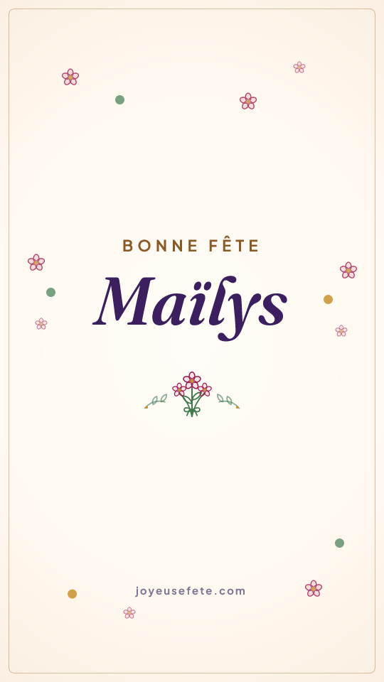 Image « Bonne fête Maïlys » au format story