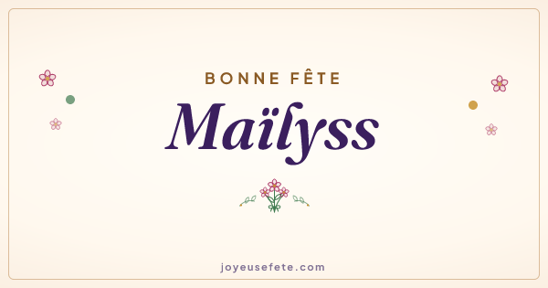 Image « Bonne fête Maïlyss » au format large