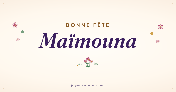 Image « Bonne fête Maïmouna » au format large