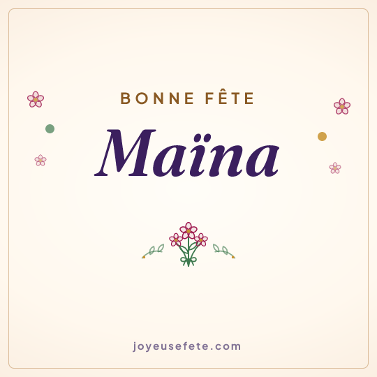 Image carrée « Bonne fête Maïna » pour WhatsApp