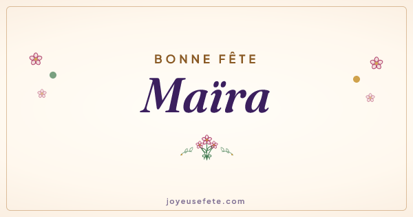 Image « Bonne fête Maïra » au format large