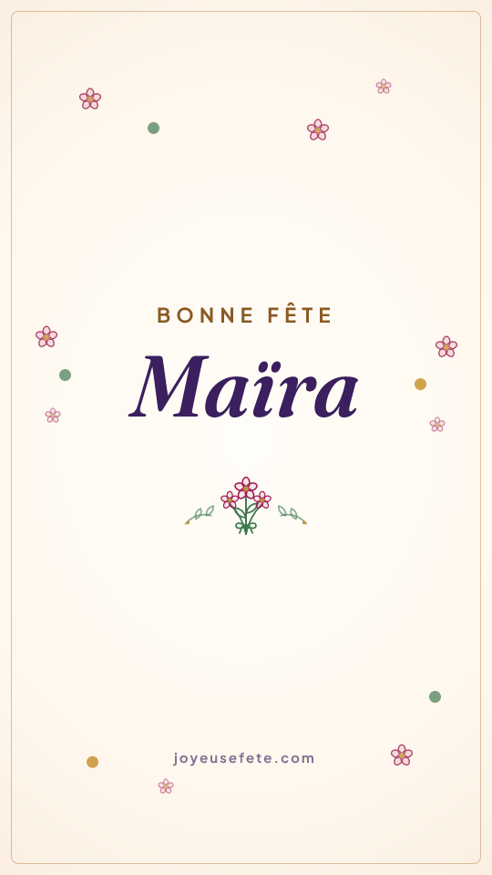 Image « Bonne fête Maïra » au format story