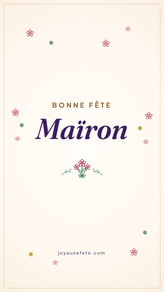 Image « Bonne fête Maïron » au format story