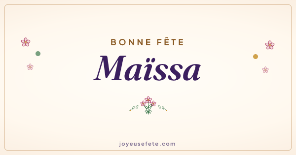 Image « Bonne fête Maïssa » au format large