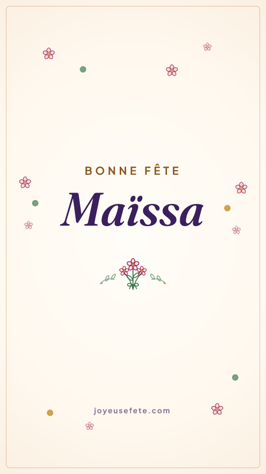 Image « Bonne fête Maïssa » au format story