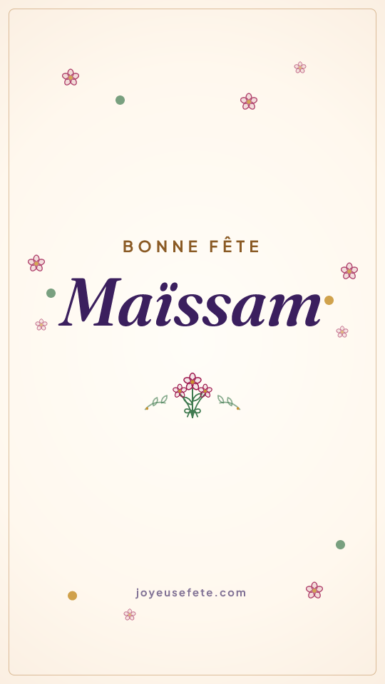 Image « Bonne fête Maïssam » au format story