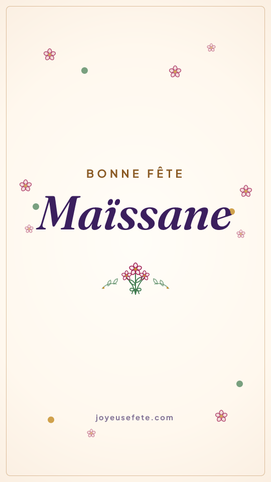 Image « Bonne fête Maïssane » au format story