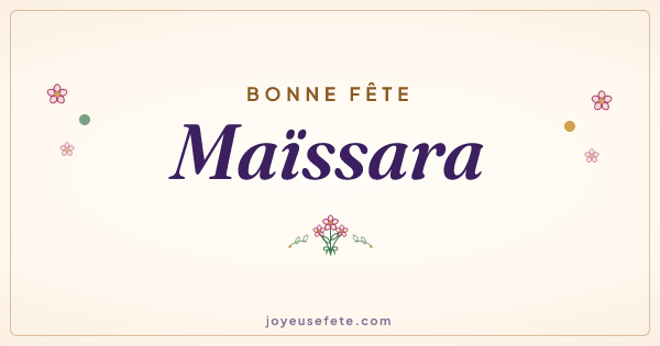 Image « Bonne fête Maïssara » au format large