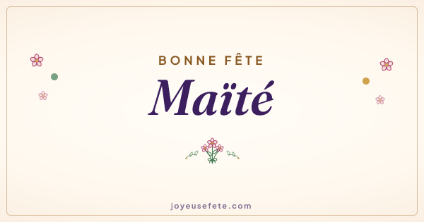 Image « Bonne fête Maïté » au format large