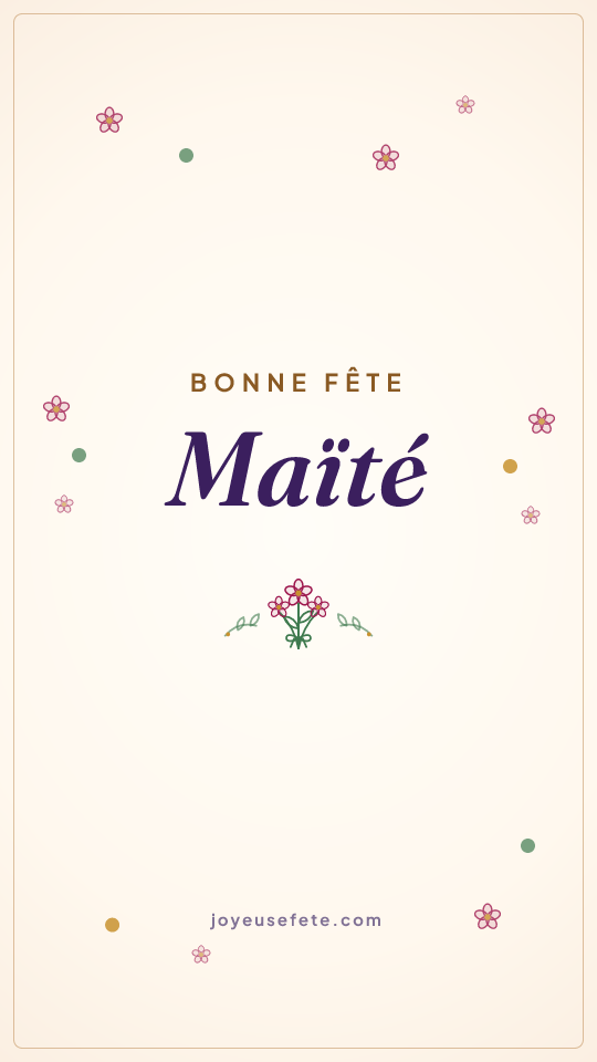 Image « Bonne fête Maïté » au format story