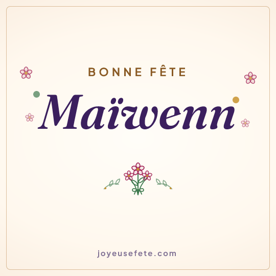 Image carrée « Bonne fête Maïwenn » pour WhatsApp